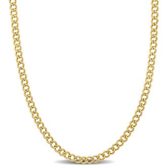 Amour 4.1mm Curb Chain Necklace In 14K Yellow Gold, 20 In