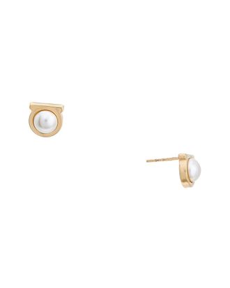 Ferragamo Gancini Glass Pearl Earrings