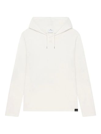Courr&egrave;ges asymmetric long-sleeve hoodie - unisex - Cotton - S - White