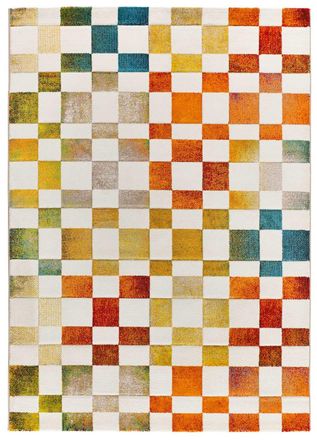 Atticgo Alfombra damero multicolor 120x170 cm
