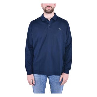 Paul & Shark Long Sleeve Cotton Polo Shirt - male - Paul & Shark - Polo Shirts - Blue - 2XL - Tops