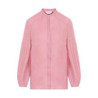 Gabriela Hearst Shirts, female, Pink, XS, RSQ Rose Quartz Laetitia Blouse