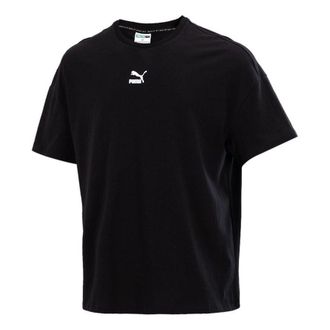 Puma Sport Running TrainingWork OutFast DringBreathable Fabric Round NeckShort Sleeve Black 533100-01
