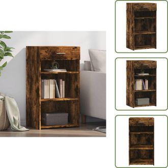 vidaXL The Living Store Credenza Rovere Fumo 50x42,5x93 cm in Legno Multistrato - Credenza multistrato