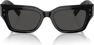 Dolce & Gabbana Sunglasses, female, Black, Size: 52 MM Cat-eye Sunglasses