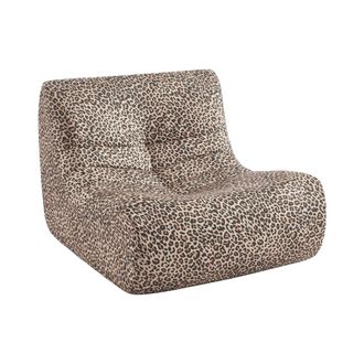 Sweeek Sill&oacute;n de tela leopardo, leopardo