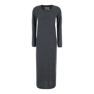 Semicouture Dames, Jurken, Grijs, Maat: M Wol