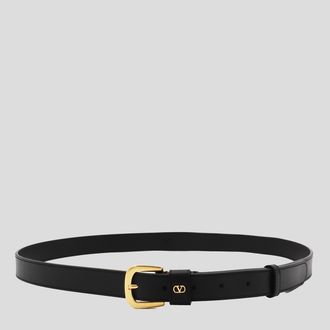 Valentino Garavani Black Leather Belt