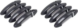 OEM Paquete De 2 Pegatinas Para Cubrir Las Manijas Exteriores De Las Puertas Del Ford Fiesta De 2009, 2010, 2011 Y 2012, Fabricadas En Fibra De Carbono