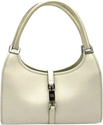 Gucci Pre-owned Shoulder Bags, female, White, Size: ONE SIZE Pre-owned Leather Shoulder Bag