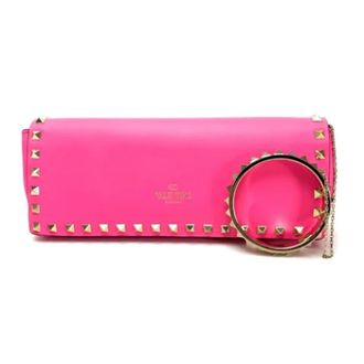 Valentino Pre-owned Clutches, female, Pink, Size: ONE SIZE Pre-owned Leather clutches