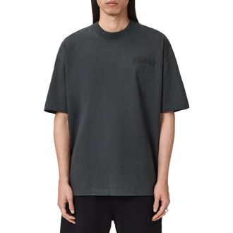 AllSaints Odyssey Cotton Graphic T-Shirt in Washed Black at Nordstrom, Size Large
