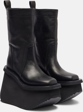 Rick Owens Factory leather platform ankle boots