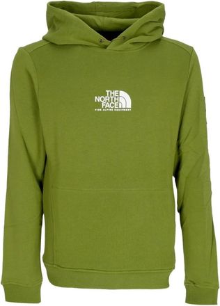 The North Face Green Alpine Hoodie - Heren - Sportshirts - Groen - S - Katoen - Fitness