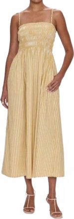 Pistola Denim Bianca Midi Dress In Beach Sand Stripe