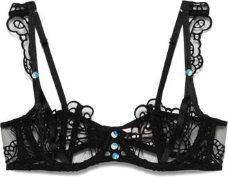 Agent Provocateur Seren Balconette BH met beugel - Dames - BHs - Zwart - 75C EU - Nylon - Ondergoed