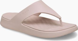 Crocs Womens Crocs Getaway Triangle EVA Womens Quartz Sandals - Pink - Size: UK 8 / eu 41/42 / us w10