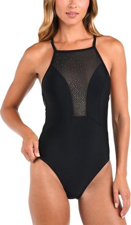 L'agence LAgence Belle Shine High-Neck One-Piece