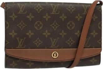 Louis Vuitton Tweedehands Canvas Louis Vuitton tassen - Dames - Vintage Schoudertas - Bruin - ONE Size - Vintage