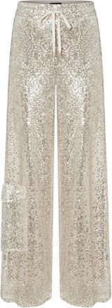 Cambio Cargo Broek Frosted Silver Shell - Dames - Wijde Broeken - Grijs - XL L32 - Polyester - Broeken