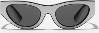Dolce & Gabbana Dg Logo Sunglasses - Woman White/black Onesize