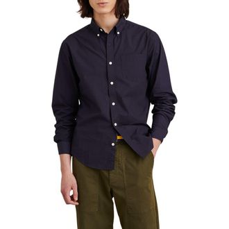 Alex Mill Standard Button-Down Shirt in Dark Navy at Nordstrom, Size Xx-Large