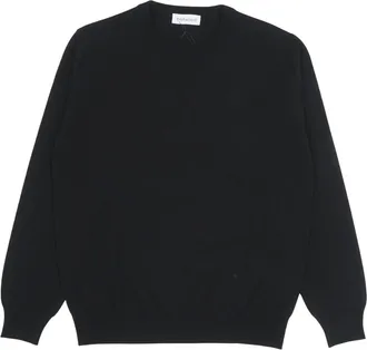Bellwood Round-neck Knitwear, male, Black, Size: 4XL Round-neck Knitwear