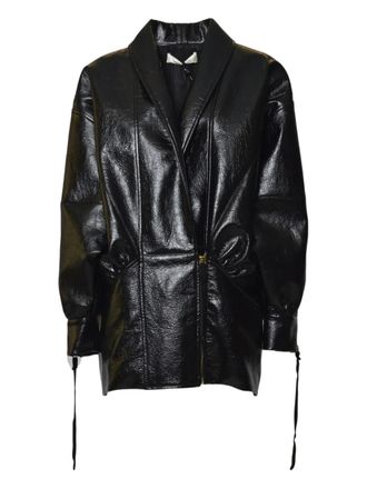 Nineminutes The Virgo Buffalo faux-leather coat - Nero