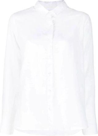 Barbour Marine Relaxed Shirt met Lange Mouwen - Dames - Overhemden - Wit - L - Linnen - Overhemden