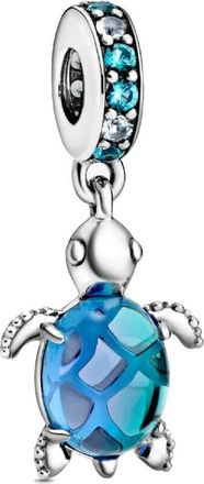 Pandora Murano Glass Sea Turtle Sterling Silver Dangle Charm