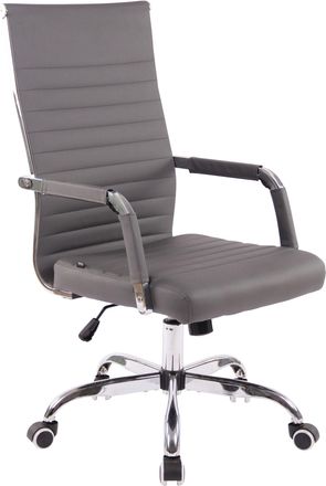 Clp Clp - Silla De Oficina Amadora En Polipiel O Tela Gris Simil Cuero