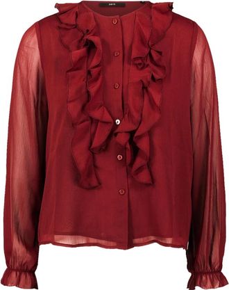 Zero Dames, Blouses & Shirts, Rood, Maat: XS