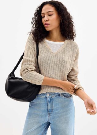 Contemporaine Womens Natural texture overlaid effect sweater