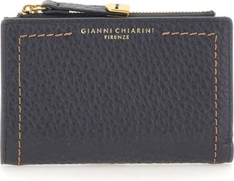 Gianni Chiarini Bubble Wallet - Dames - Portefeuilles - Blauw - ONE Size - Leer - Accessoires