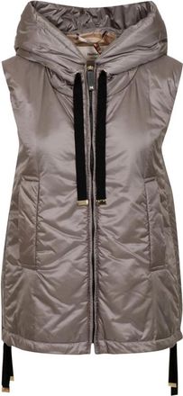 Max Mara Hooded Vest - Dames - Bodywarmers - Grijs - S - Wol - Jassen