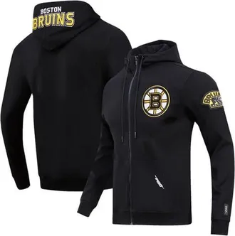 Pro Standard Mens Pro Standard Black Boston Bruins Classic Chenille Full-Zip Hoodie Jacket at Nordstrom, Size Medium