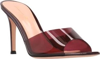 Gianvito Rossi Sandali CON Tacco Elle 85 IN Vetro + Mule Vernice - Dames - Muiltjes - Rood - 35 EU - Schoenen
