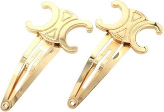 Celine Pre-owned Accessories, female, Yellow, Size: ONE SIZE Pre-owned Hair clip