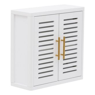 5five Simply Smart Mobile Alto Orea Quadrato 20x50 Cm, 2 Ante, Bianco - 5five