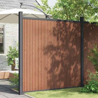Berkfield Home Durable Fence Panel WPC Brown 173x186 cm