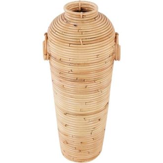Beliani Beliani - Decorative Rattan Vase Braided 50 cm Natural Boho Rustic Style Elatia