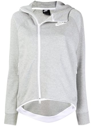 Nike logo-print hoodie - Grey