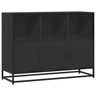 Berkfield Home Sideboard Black 100x35x76 cm Engineered Wood | Size: 100 x 35 x 76 cm