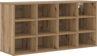 vidaXL Shoe Cabinet Artisan oak 103 x 30 x 51 cm Engineered wood vidaXL