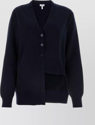 Loewe cashmere cardigan with asymmetric hemline