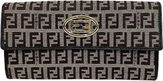 Fendi Pre-owned Wallets, female, Brown, Size: ONE SIZE Pre-owned Vintage Canvas Wallet