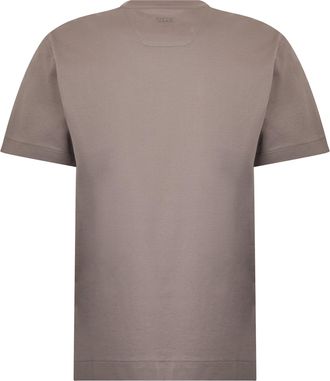 HUGO BOSS Mens T-Shirt With Embroidery, Brown Cotton T-Shirts And Polos