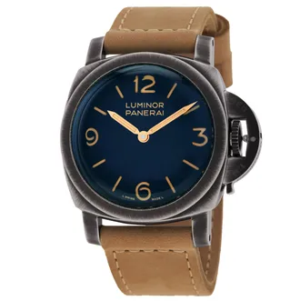 Officine Panerai Luminor Hand Wind Blue Dial Mens Watch PAM02025