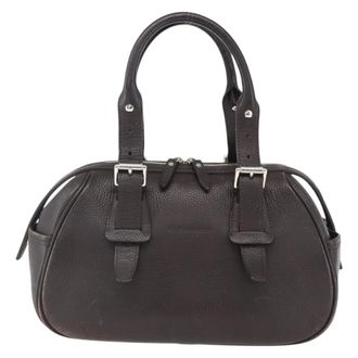 Burberry Vintage Leather Brown Leather Handbag (Pre-Owned)