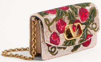 Valentino Garavani Clutch A Spalla Valentino Garavani Vain Ricamata Con Motivo Cherryfic Donna BEIGE/MULTICOLOR UNI